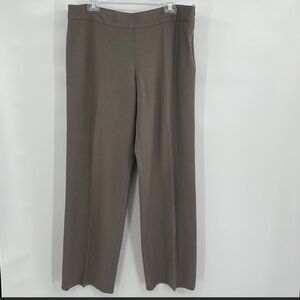Giorgio Armani Tan Side Zip Flat Front Pants Trousers Size 48 = US 12